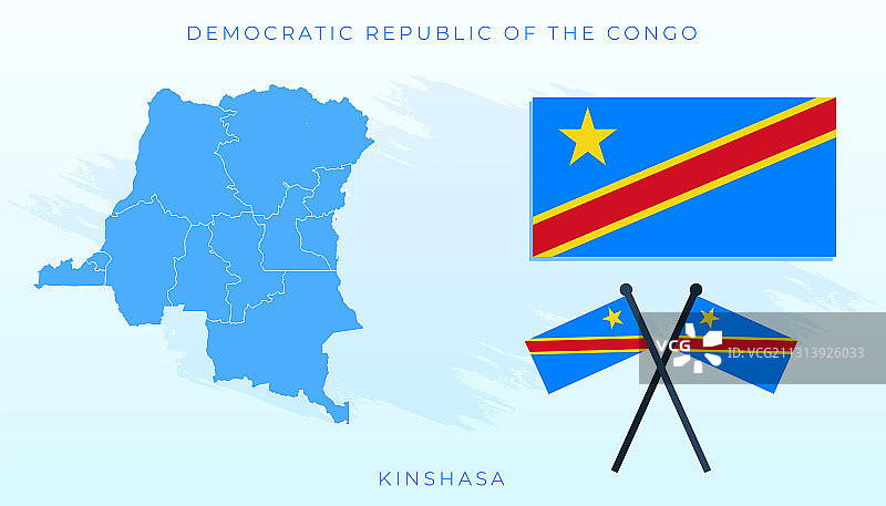 刚果民主共和国国家地图图片素材