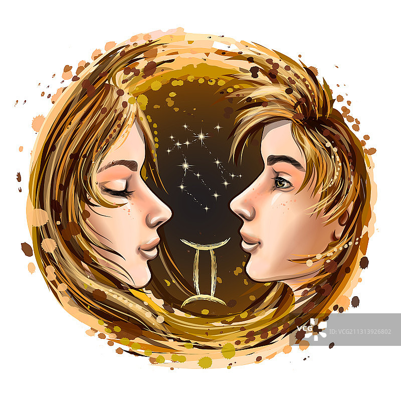 双子座星座图片素材