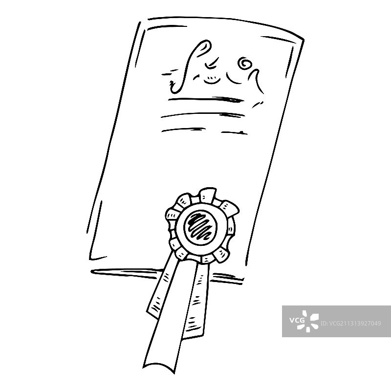 手绘卡通毕业证书图片素材