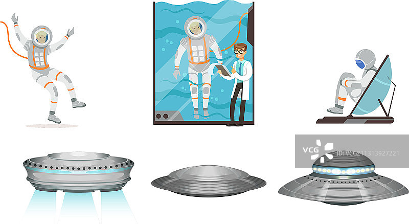 太空任务准备和不明飞行物飞船合集图片素材