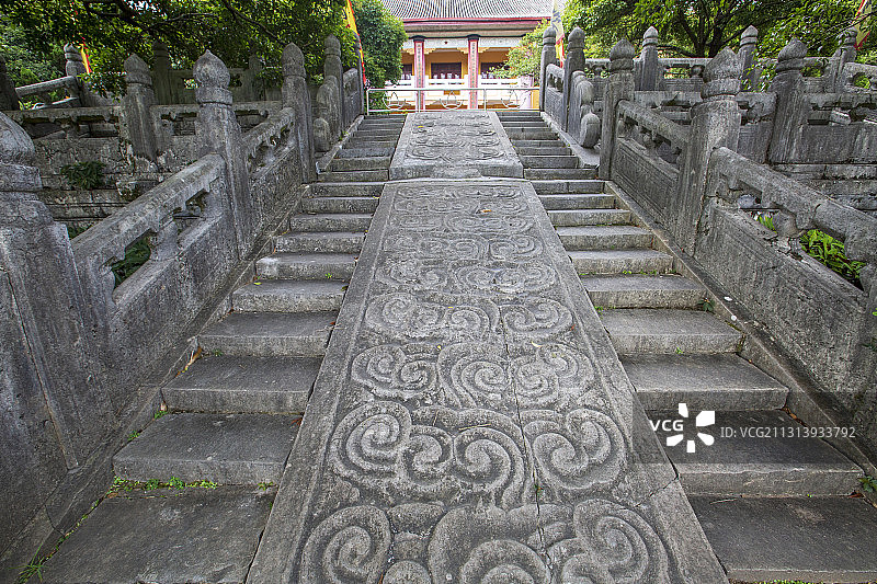 中国广西桂林靖江王府承运殿前的云阶玉陛图片素材
