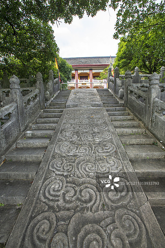 中国广西桂林靖江王府承运殿前的云阶玉陛图片素材