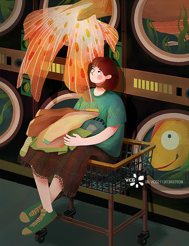 洗衣机房的胡思乱想图片素材