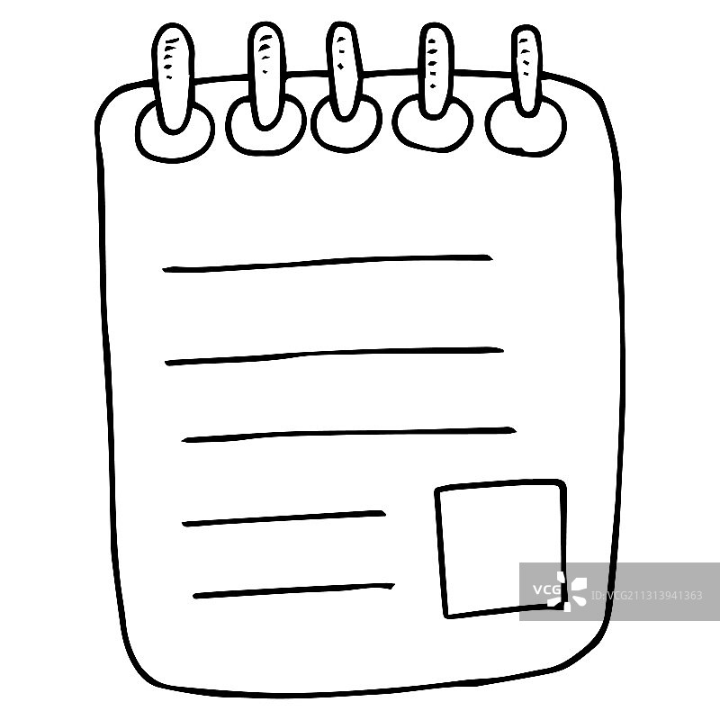 空白笔记本税表与手图片素材