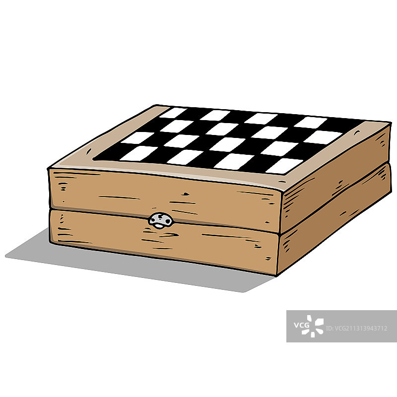 手绘国际象棋棋盘游戏图片素材