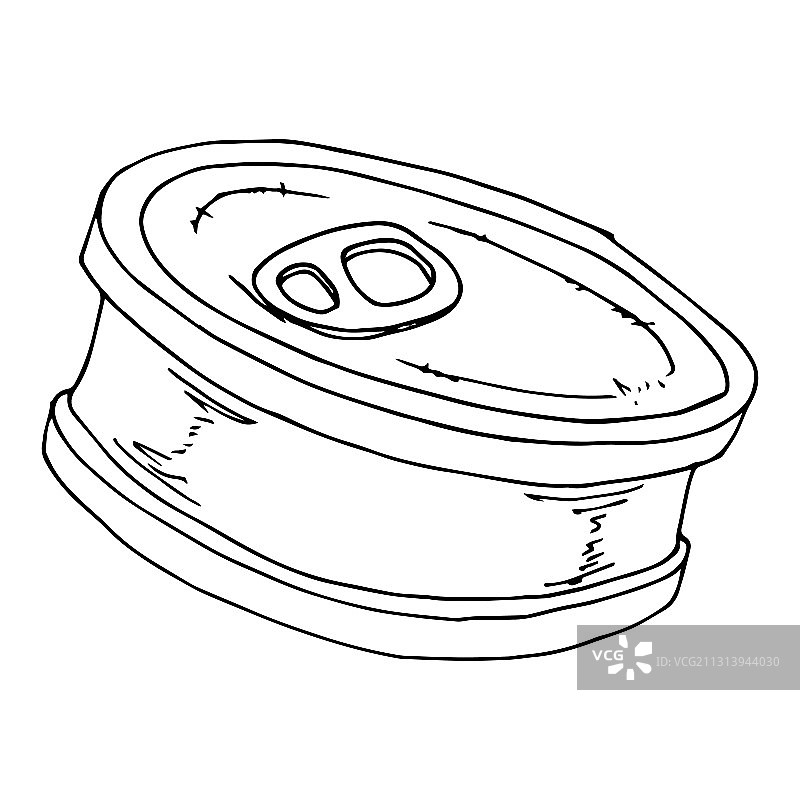 手绘罐头食品图标图片素材