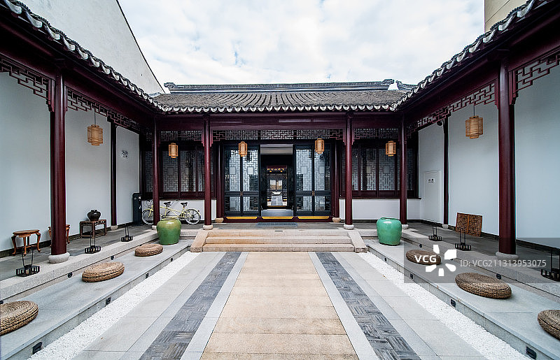 江苏省苏州市黎里古镇，历经千年依旧保存完好的江南水乡图片素材