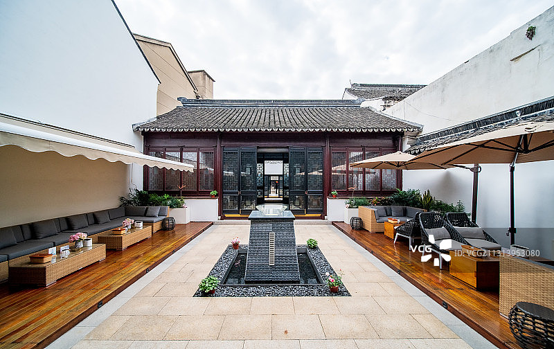 江苏省苏州市黎里古镇，历经千年依旧保存完好的江南水乡图片素材