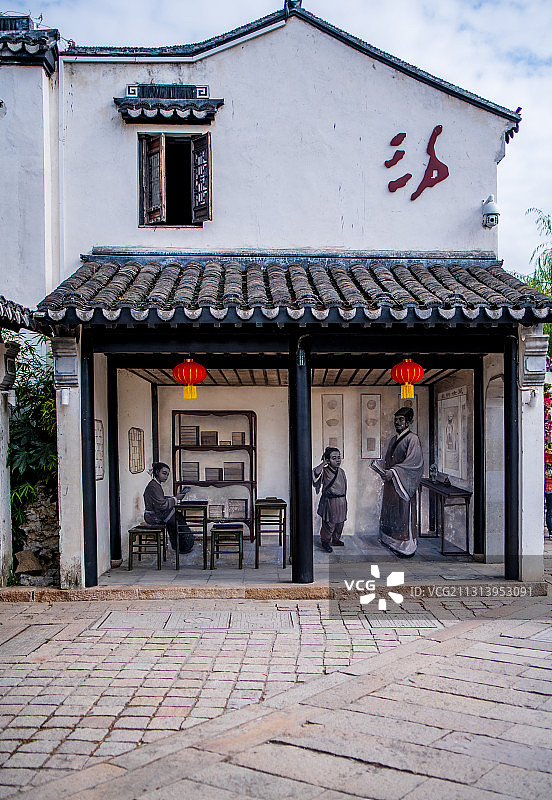 江苏省苏州市黎里古镇，历经千年依旧保存完好的江南水乡图片素材