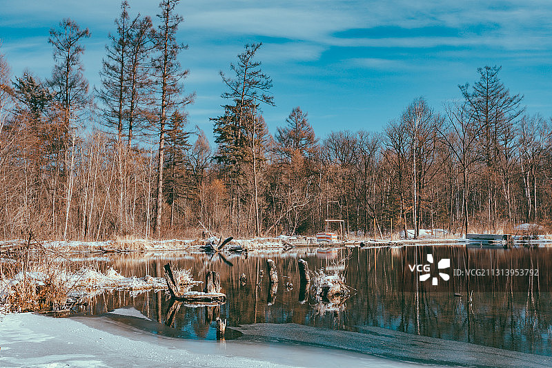 中国吉林长白山魔界风景区冬景图片素材