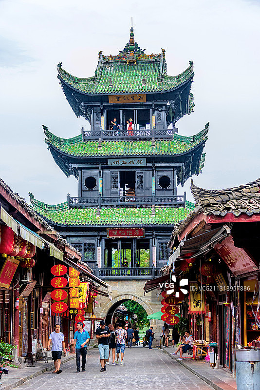 中国四川南充阆中古城华光楼图片素材