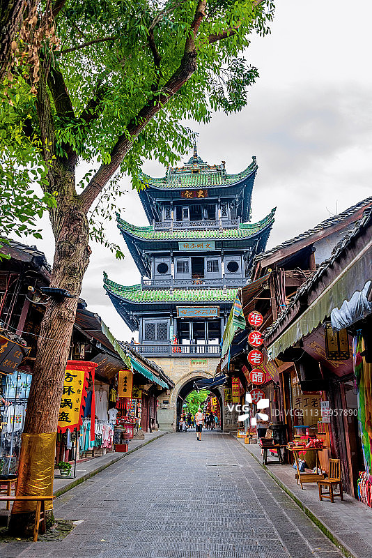 中国四川南充阆中古城华光楼图片素材