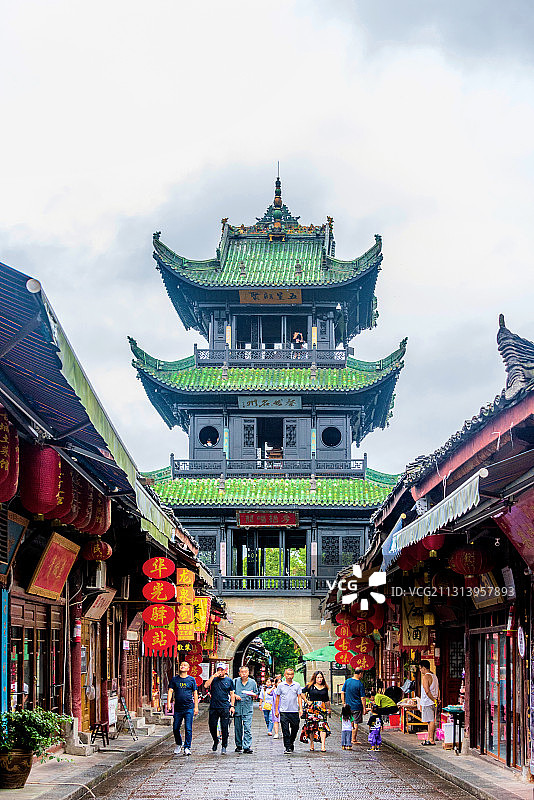 中国四川南充阆中古城华光楼图片素材