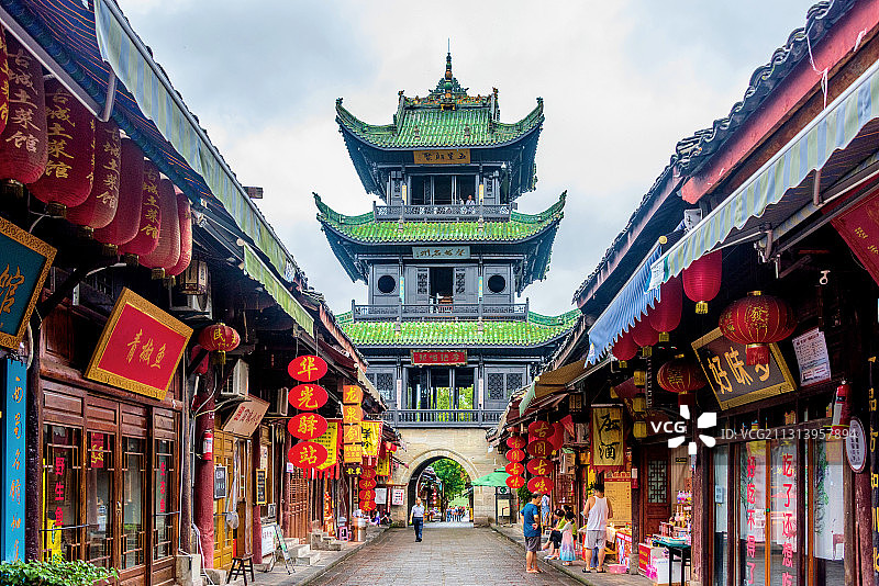 中国四川南充阆中古城华光楼图片素材