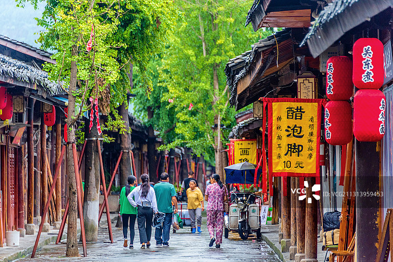 中国四川南充阆中古城街景图片素材
