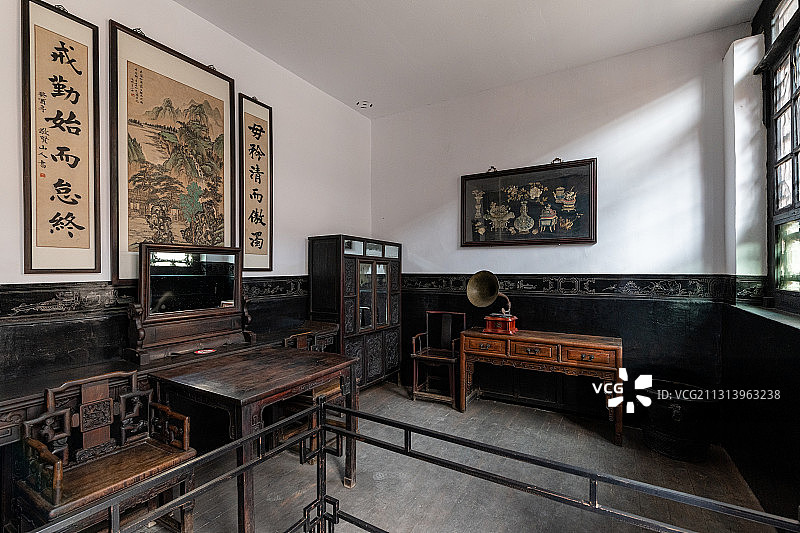 山西省祁县乔家大院中国古建筑景观图片素材