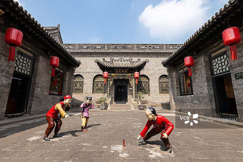 山西省祁县乔家大院中国古建筑景观图片素材