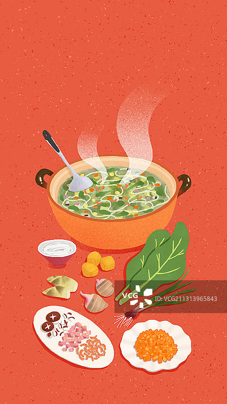 年俗红色背景竖版正月十四-食糟羹图片素材