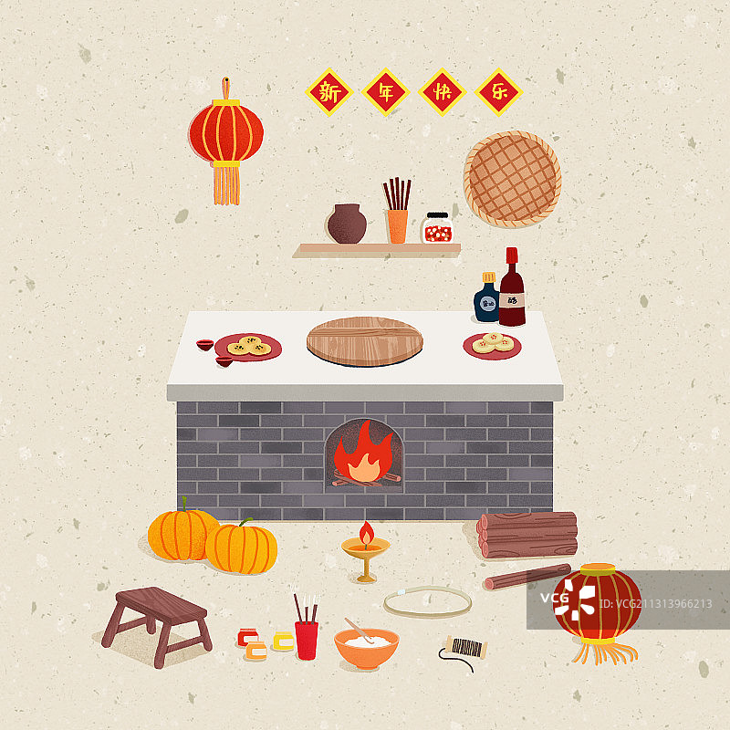 年俗浅色背景方形正月十三-上灯日图片素材