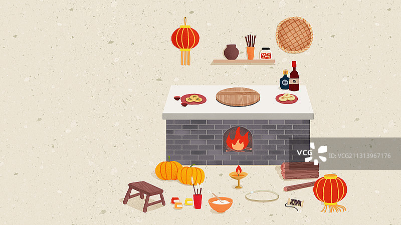 年俗浅色背景横版正月十三-上灯日图片素材