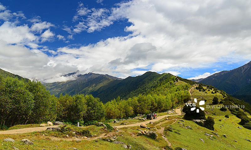 初冬季节，四姑娘山锅庄坪，蜀山皇后最佳观景平台图片素材