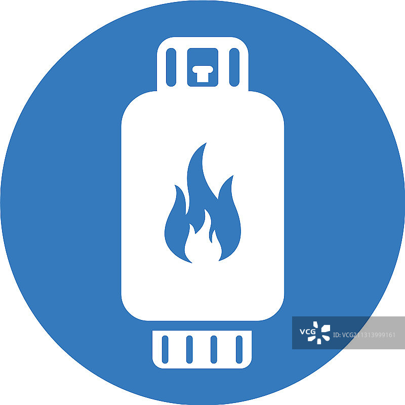 蓝色燃气瓶图标图片素材