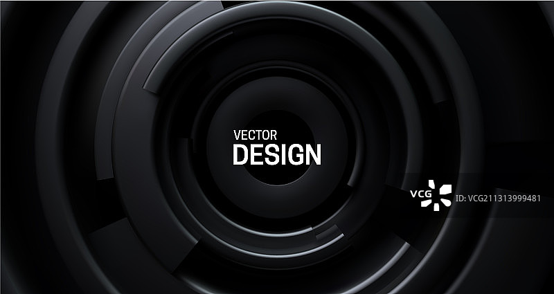 同心黑色形状抽象背景图片素材