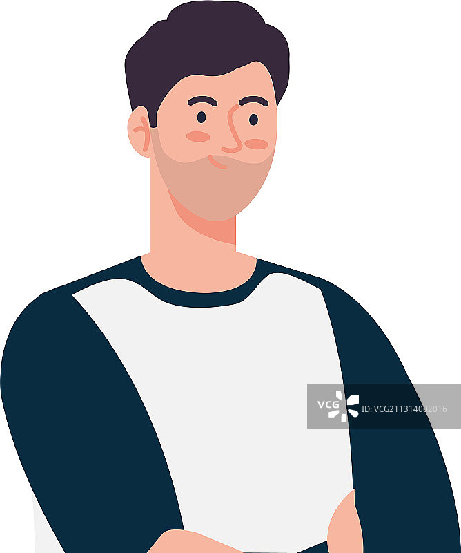 穿着休闲的英俊年轻人图片素材