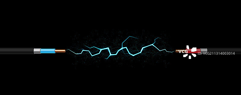 电缆制动闪电图片素材