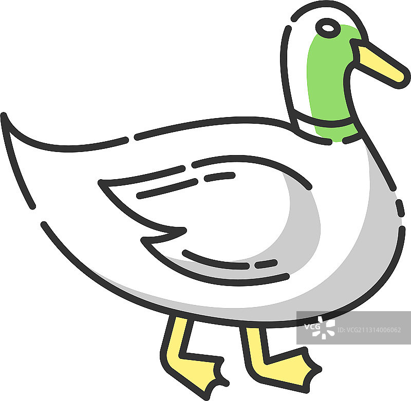 鸭子RGB颜色图标图片素材