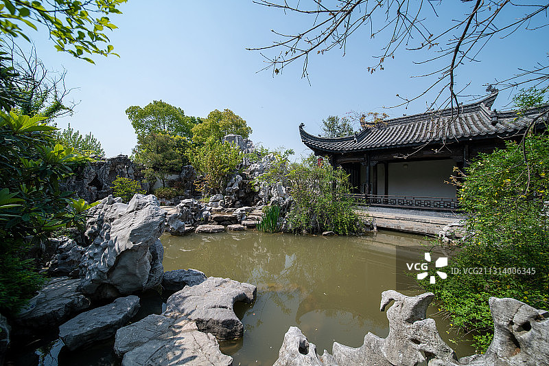 江苏省南京市建邺区国际青年文化公园和园-清代徽州府何相府图片素材