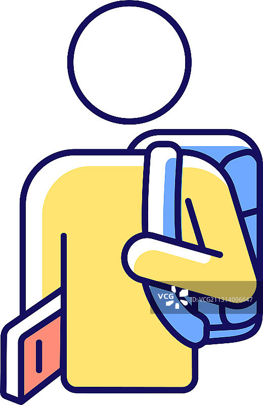 大学新生RGB颜色图标图片素材