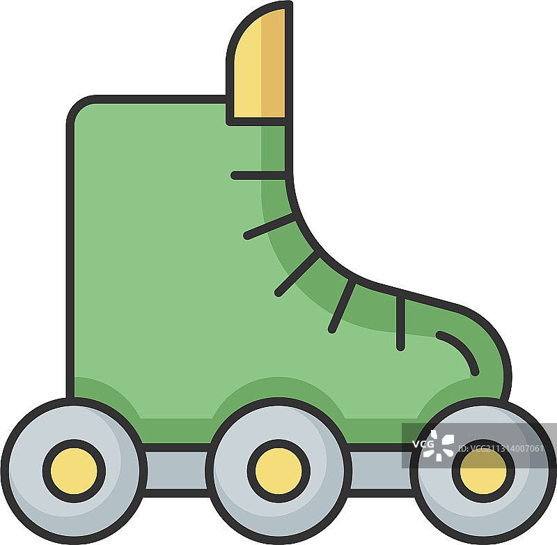 溜冰鞋RGB颜色图标图片素材