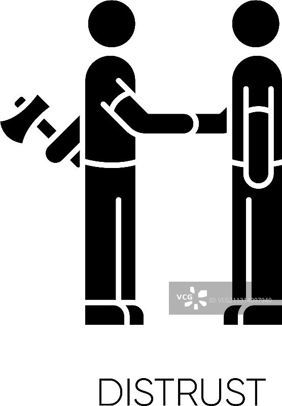 不信任黑色字形图标图片素材