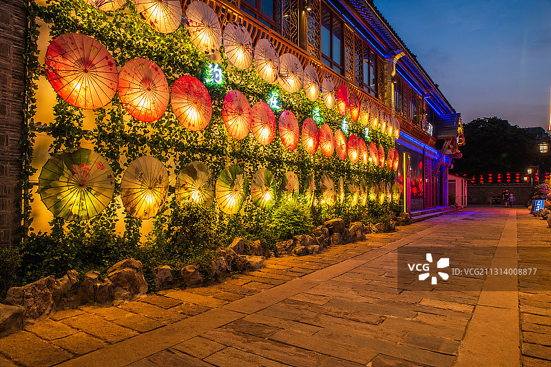 江苏省南京市熙南里街区内的民国建筑-无处不在的街头艺术图片素材