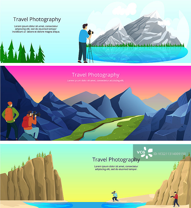 旅行摄影扁平化素材图片素材