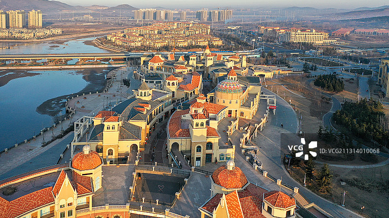 山东省青岛市海泉湾度假区，冬季泡温泉看演出的好去处图片素材