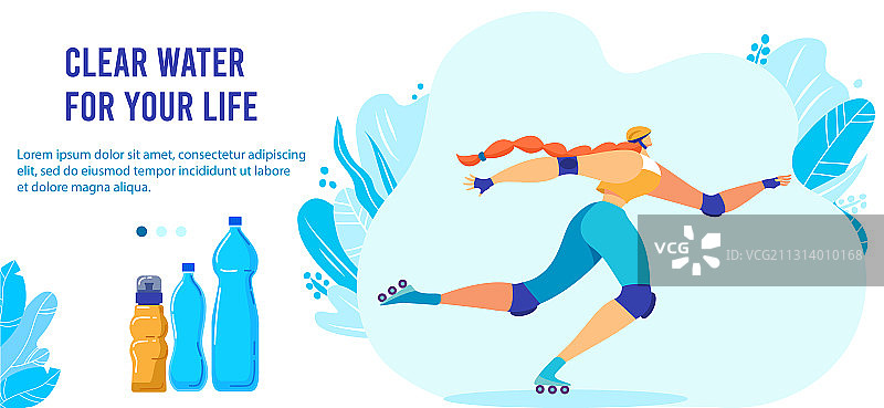 运动人士饮用的新鲜纯净水图片素材