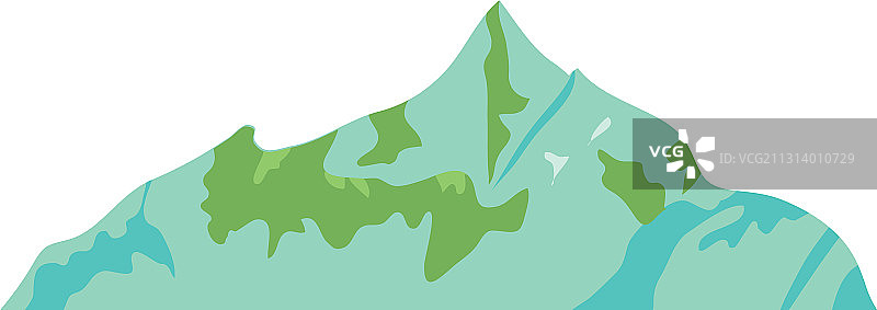 断层地块山脉扁平风格图标图片素材