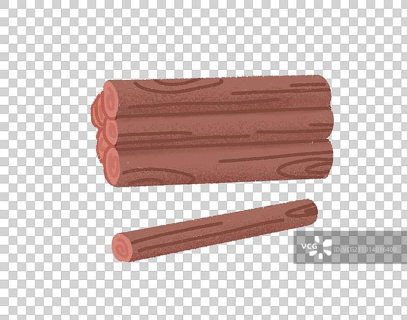 柴火木棍扁平风格图片素材