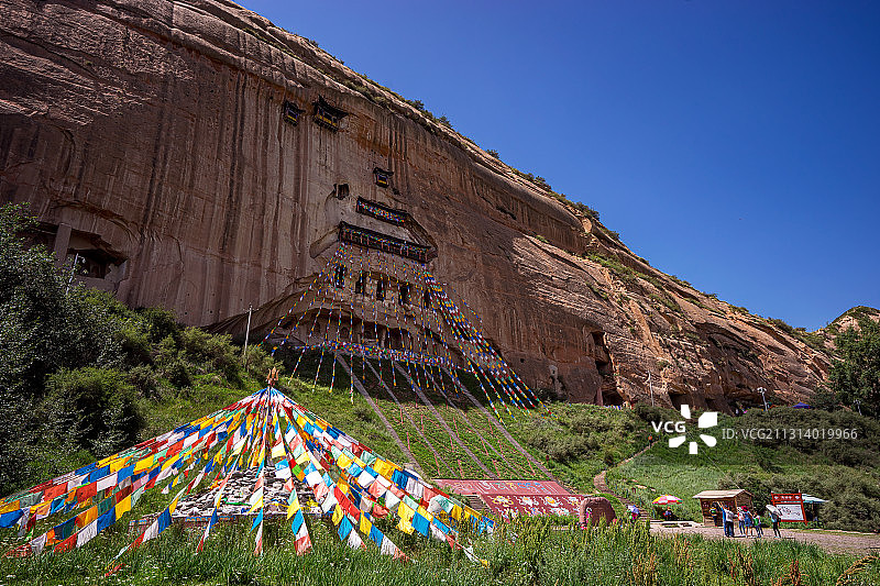马蹄寺石窟群图片素材