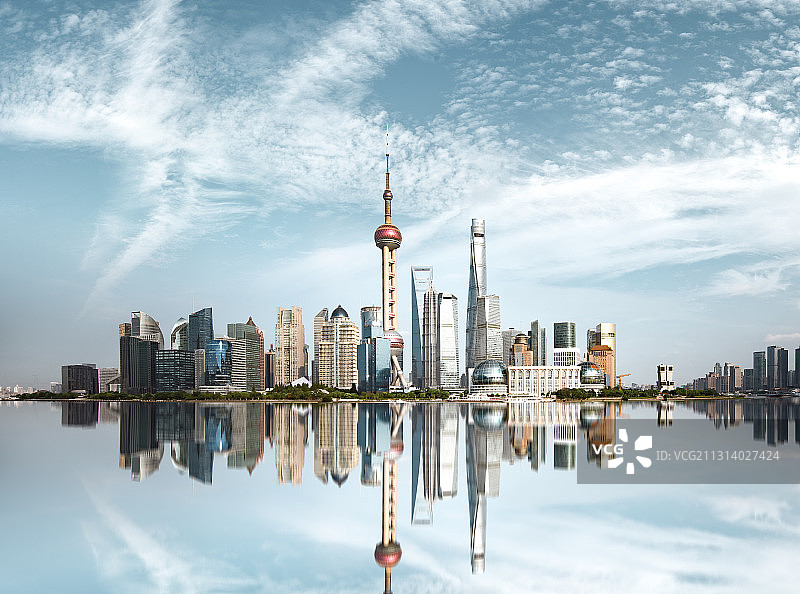 上海城市天际线图片素材