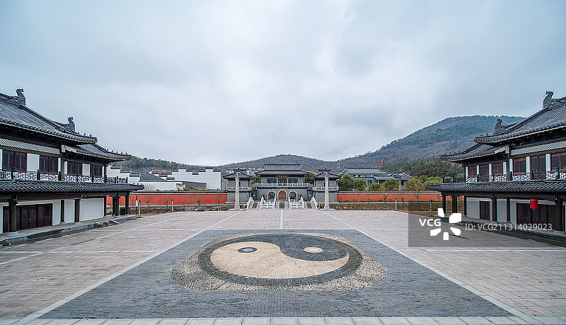 雪后江苏省句容市茅山“仙境”，“神仙福地”宛如一幅展开的画卷图片素材