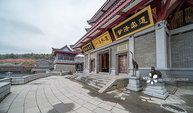 雪后江苏省句容市茅山“仙境”，“神仙福地”宛如一幅展开的画卷图片素材