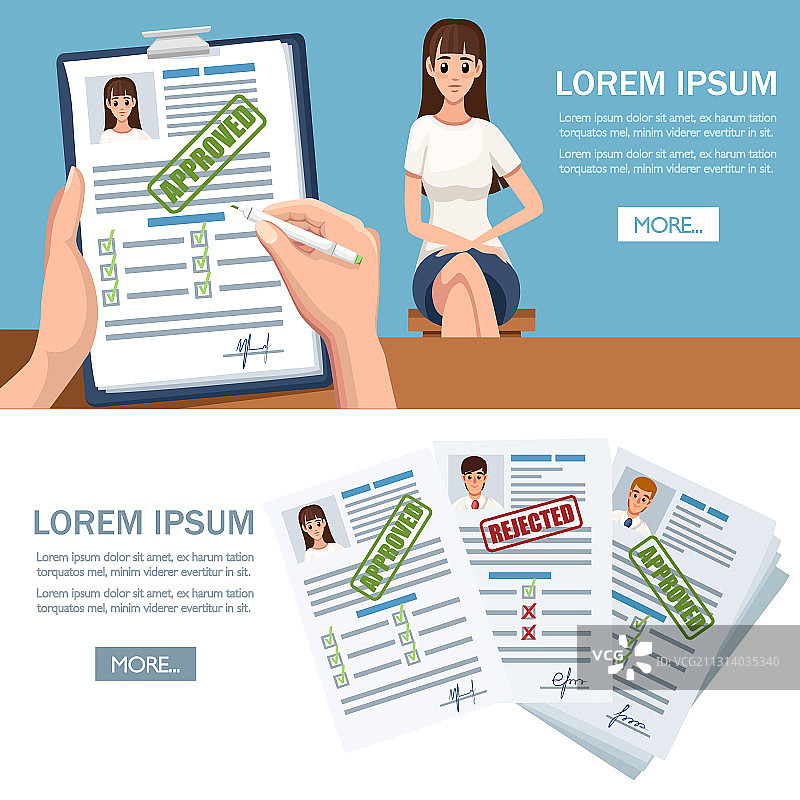 已批准和已拒绝的申请文件图片素材