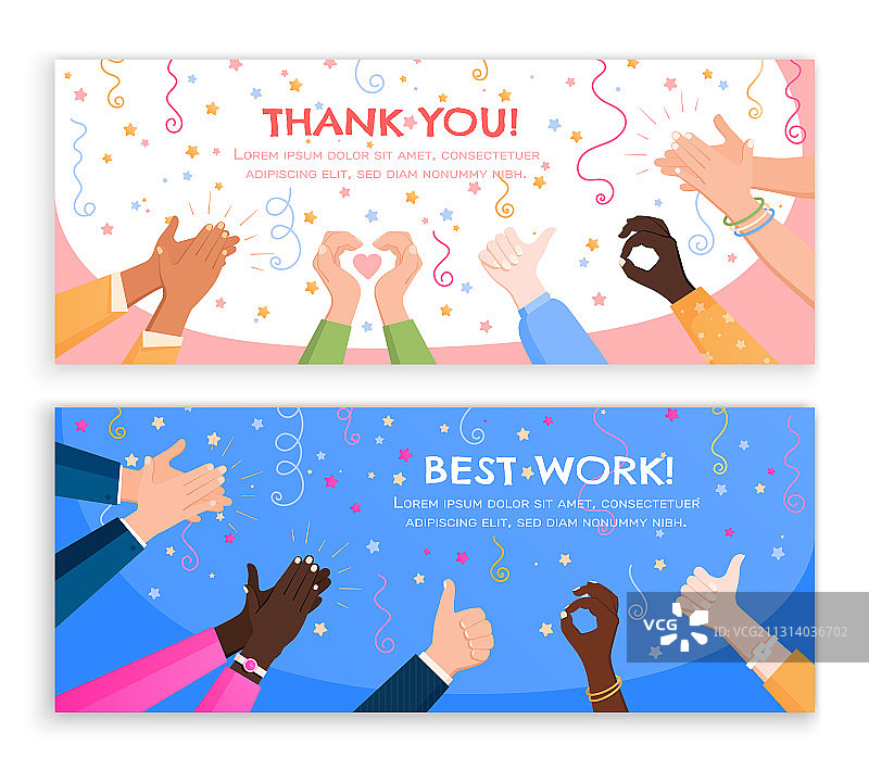 拍手横幅图片素材