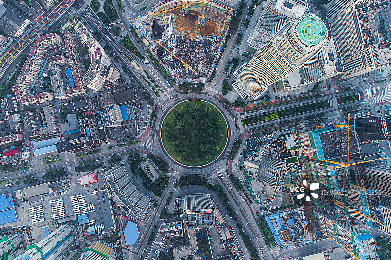 沈阳市沈河区市中心惠工广场全景图图片素材