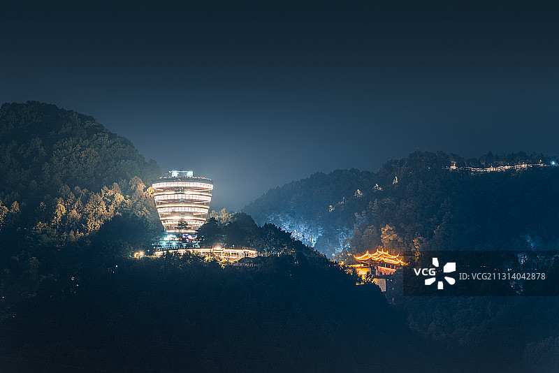 重庆市南岸区南山一棵树观景台夜景图片素材