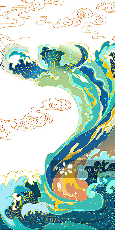 汹涌的海浪图片素材
