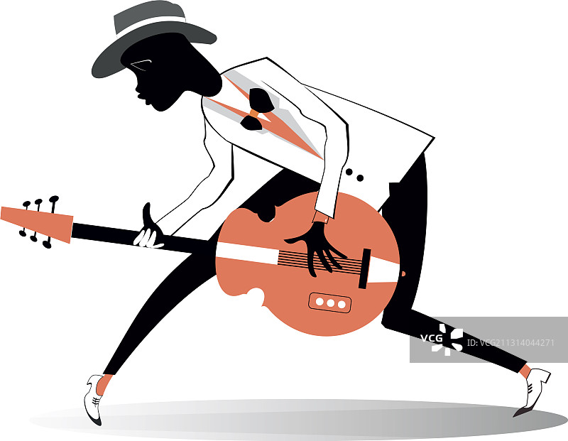 非洲裔吉他手图片素材